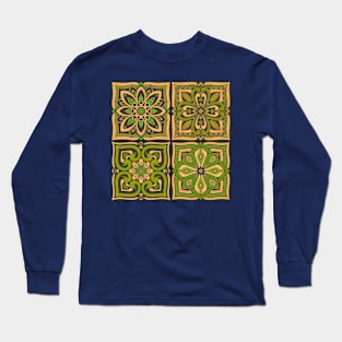 Moroccan Tiles - citrus Long Sleeve T-Shirt